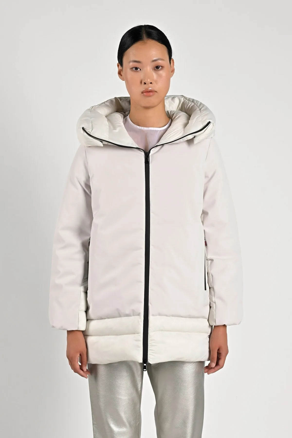 W4-Alma Coat 2 Giacca White Sand  