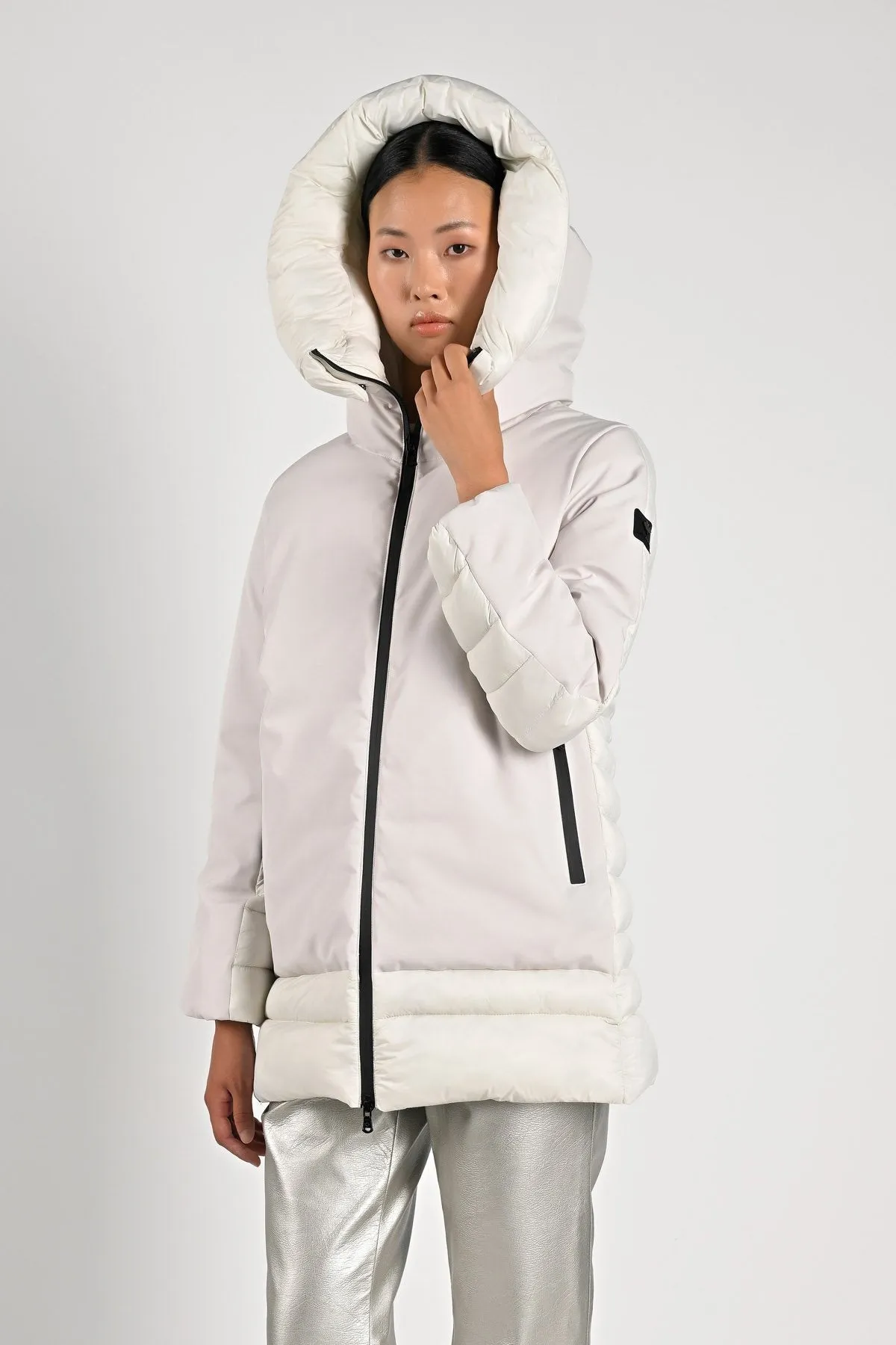 W4-Alma Coat 2 Giacca White Sand  