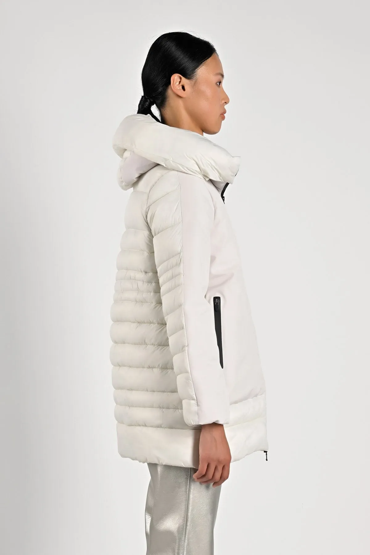 W4-Alma Coat 2 Giacca White Sand  